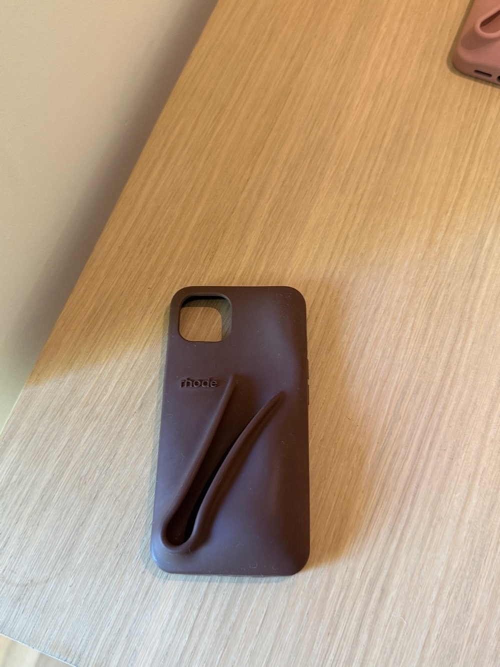 RHODE Brown Silicone Phone Case with Sculpted Grip